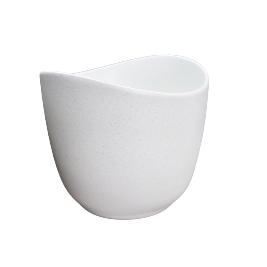 Раковина Gid Creativo N9303wg 51221, 36 см, фаянс, снаружи белая/графит, внутри белая матовая