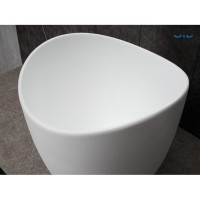 Раковина Gid Creativo N9303wg 51221, 36 см, фаянс, снаружи белая/графит, внутри белая матовая