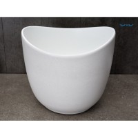 Раковина Gid Creativo N9303wg 51221, 36 см, фаянс, снаружи белая/графит, внутри белая матовая