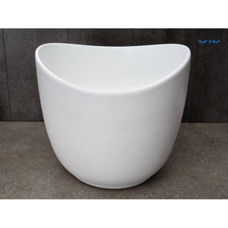 Раковина Gid Creativo N9303wg 51221, 36 см, фаянс, снаружи белая/графит, внутри белая матовая