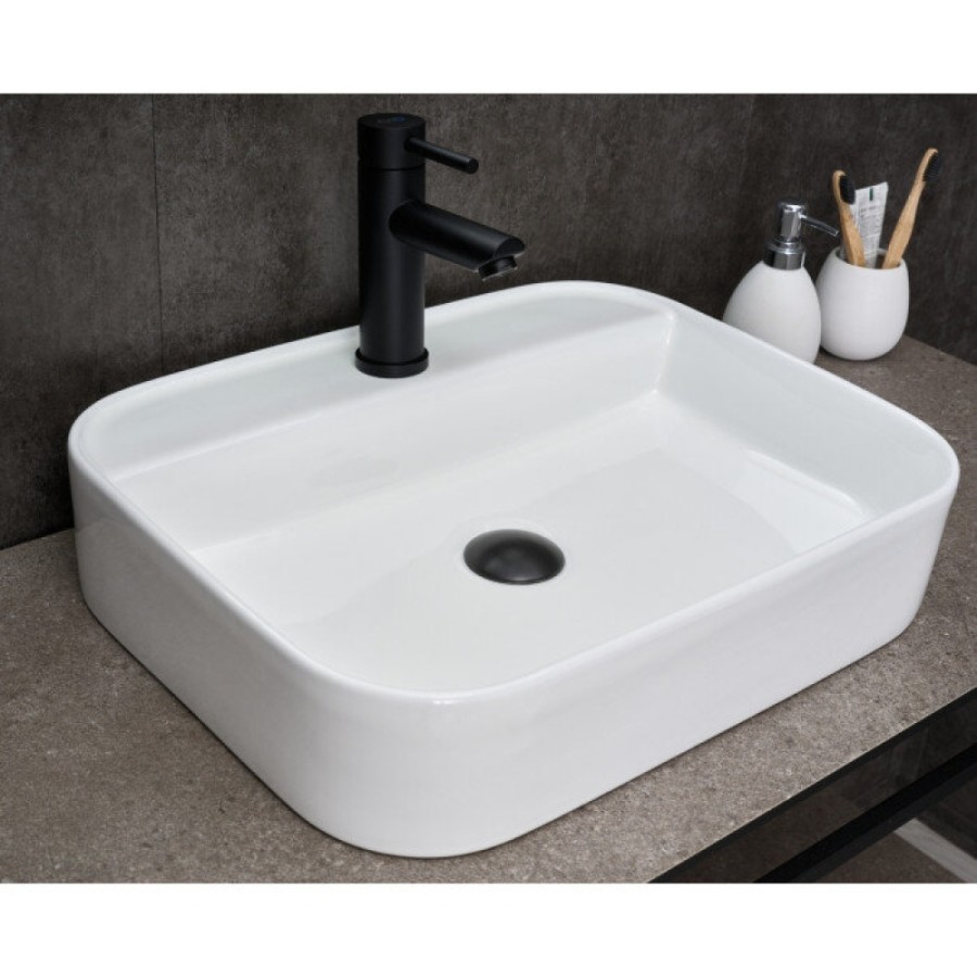 Раковина Gid Geometrico N9550 51229, 50 см, фаянс, белая