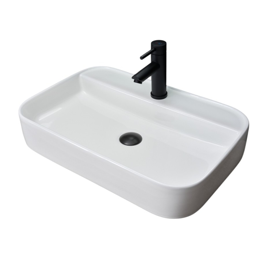 Раковина Gid Geometrico N9660 51232, 60 см, фаянс, белая