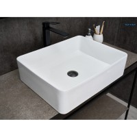 Раковина Gid Geometrico N9104, 51236, 52 см, фаянс, белая