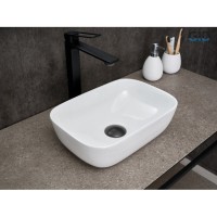 Раковина Gid Geometrico N1334, 51237, 36 см, фаянс, белая