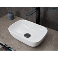 Раковина Gid Geometrico N1334, 51237, 36 см, фаянс, белая