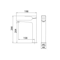 Смеситель Grossman Classic 520.K35.04.100, для раковины, хром