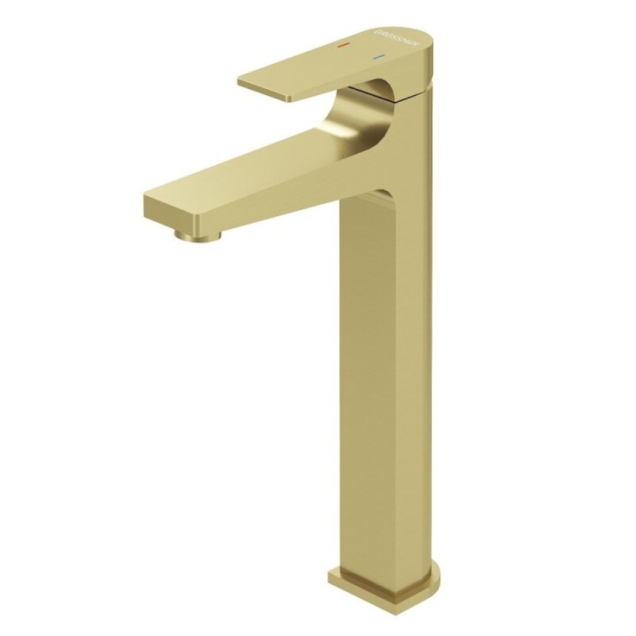 Смеситель Grossman Classic 520.K35.04.320, для раковины, золото сатиновый