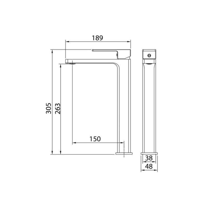 Смеситель Grossman Style 520.K35.05.420, для раковины, графит сатиновый