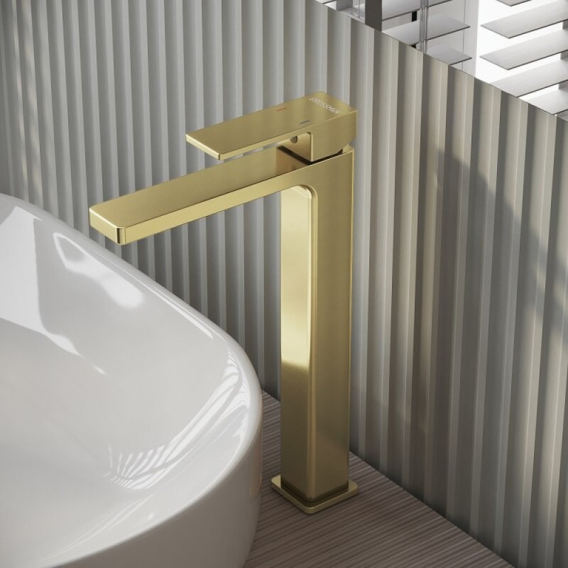Смеситель Grossman Style 520.K35.05.320, для раковины, золото сатиновый