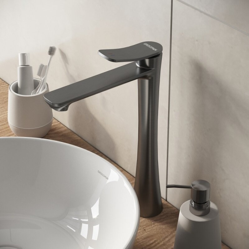 Смеситель Grossman Advans 520.K35.09.420, для раковины, графит сатиновый