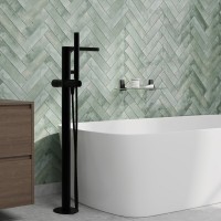 Смеситель для ванны и душа WasserKRAFT Fulda, напольный, черный матовый, 5221