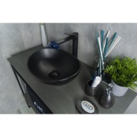 Раковина Gid Lago Nc901 52223, 41 см, фаянс, черная матовая