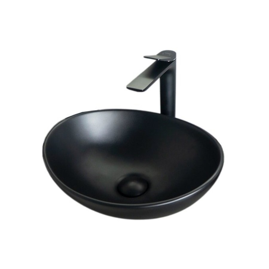 Раковина Gid Lago Nc901 52223, 41 см, фаянс, черная матовая