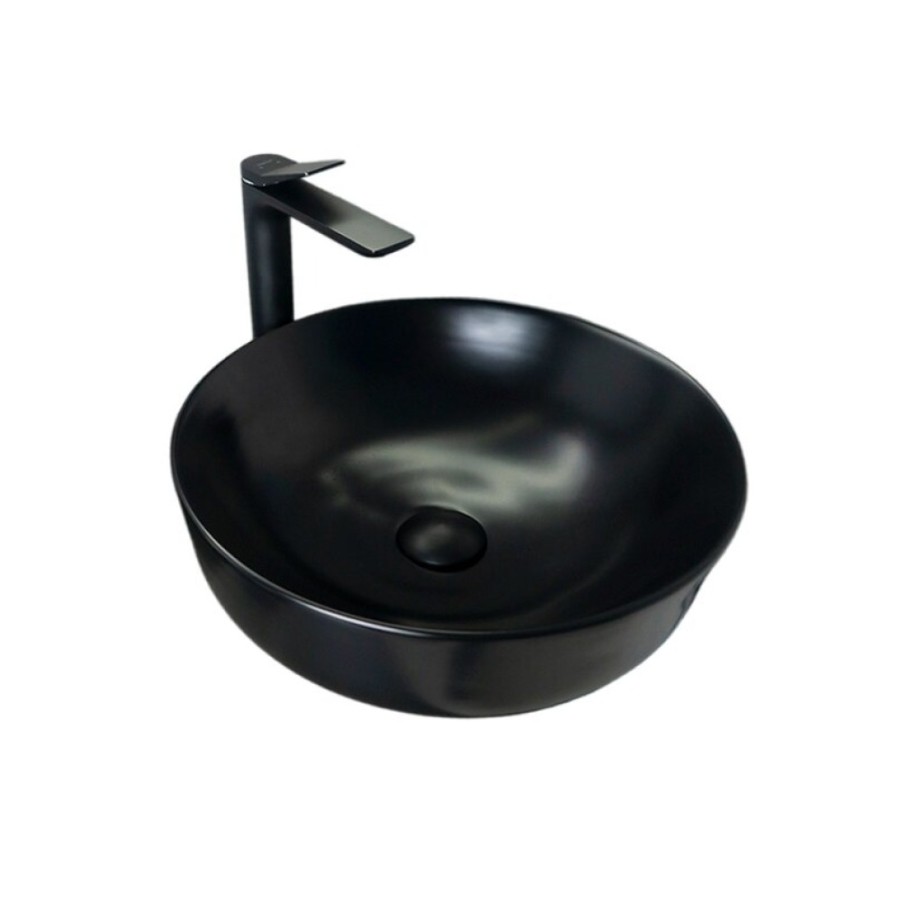 Раковина Gid Esfera Nc911 52224, 41 см, фаянс, черная матовая