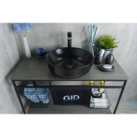 Раковина Gid Esfera Nc911 52224, 41 см, фаянс, черная матовая