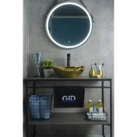 Раковина Gid Lago Nc999 52229, 41 см, фаянс, снаружи золотая, внутри белая