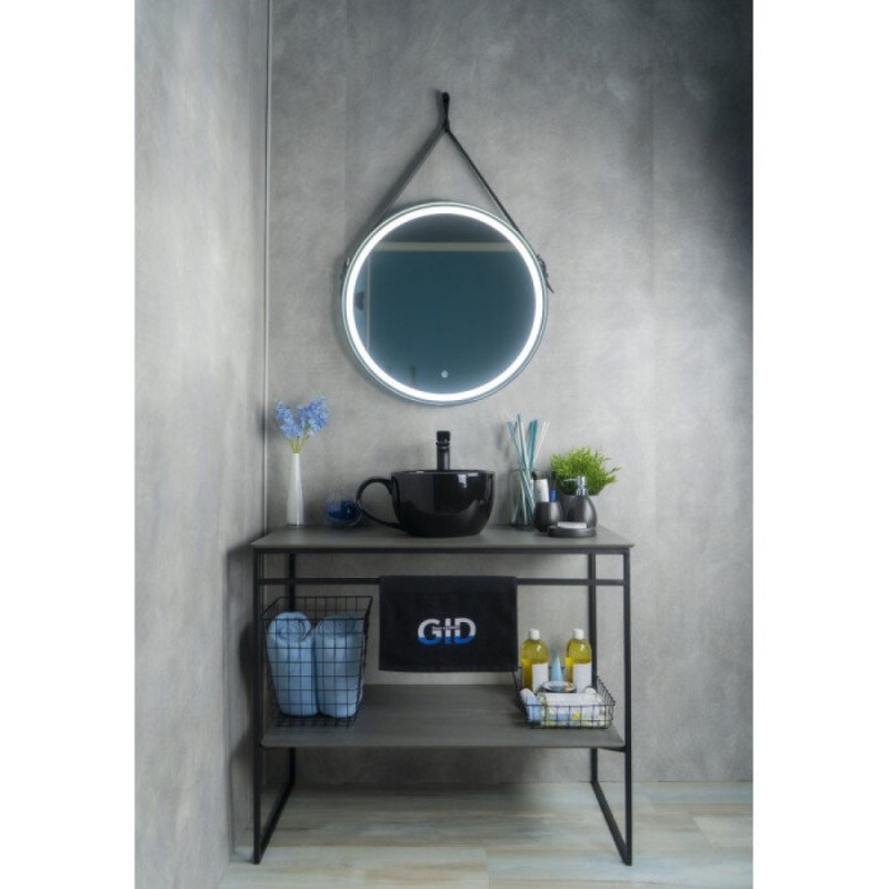 Раковина Gid Creativo Nc9077 52230, 40 см, фаянс, черная