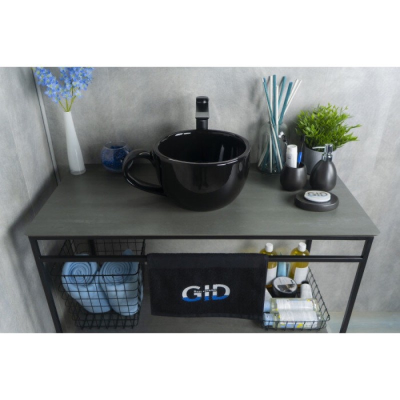 Раковина Gid Creativo Nc9077 52230, 40 см, фаянс, черная