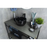 Раковина Gid Creativo Nc9077 52230, 40 см, фаянс, черная
