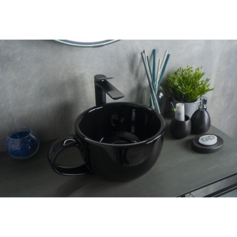 Раковина Gid Creativo Nc9077 52230, 40 см, фаянс, черная