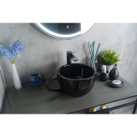 Раковина Gid Creativo Nc9077 52230, 40 см, фаянс, черная