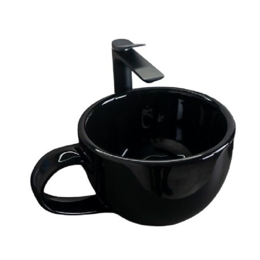 Раковина Gid Creativo Nc9077 52230, 40 см, фаянс, черная