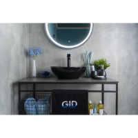 Раковина Gid Lago Nc920 52231, 41 см, фаянс, черная