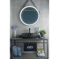 Раковина Gid Lago 9030bf 52232, 48 см, фаянс, черная