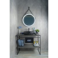 Раковина Gid Lago 9030bf 52232, 48 см, фаянс, черная