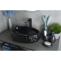 Раковина Gid Lago 9030bf 52232, 48 см, фаянс, черная