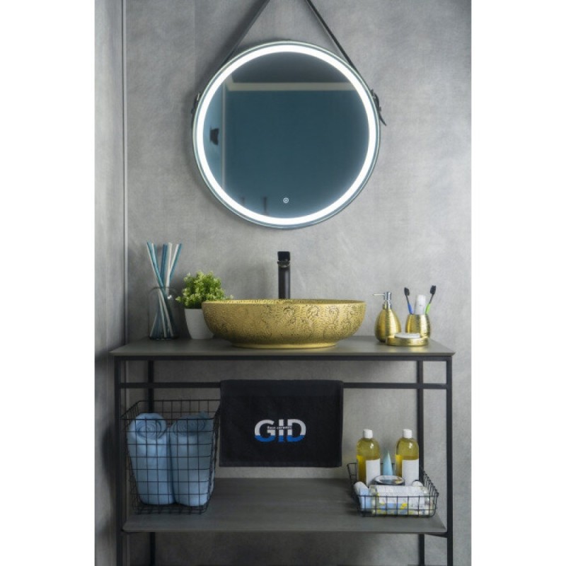 Раковина Gid Lago Gid Nc444 52233, 51 см, фаянс, золотая