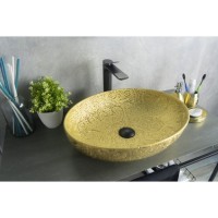 Раковина Gid Lago Gid Nc444 52233, 51 см, фаянс, золотая