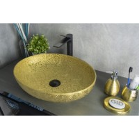Раковина Gid Lago Gid Nc444 52233, 51 см, фаянс, золотая