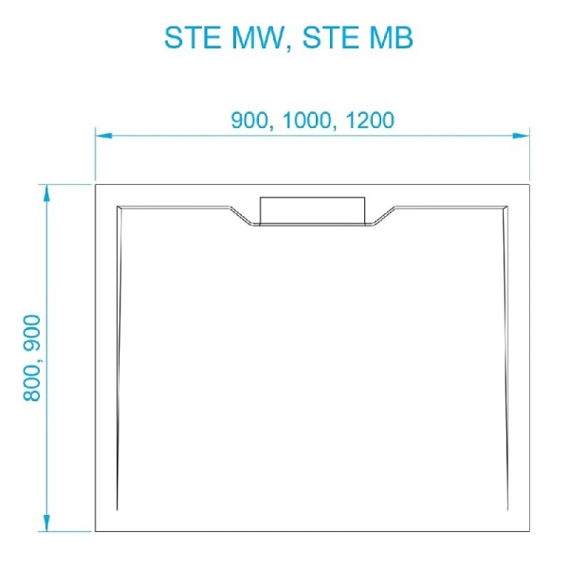 Душевой поддон RGW STE MB, 90 x 90 см, квадратный, из искусственного камня, цвет черный мрамор, 52341099-14