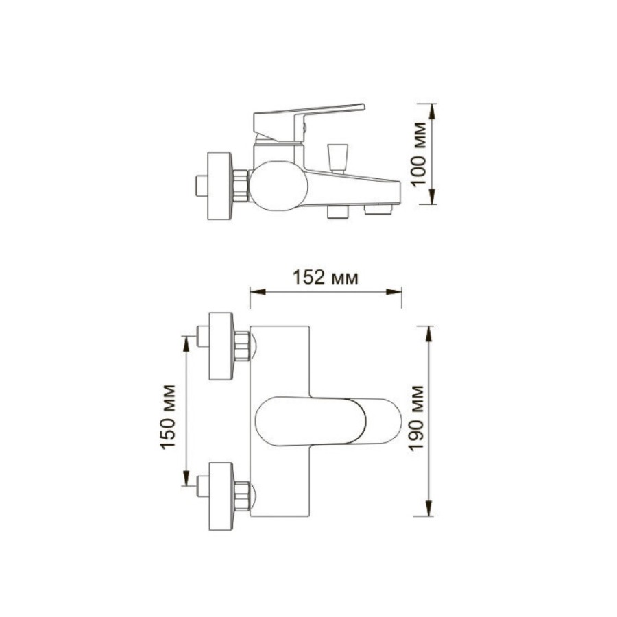 Смеситель для ванны WasserKRAFT DO 5301 с коротким изливом, хром