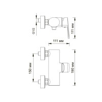 Смеситель WasserKRAFT DO 5302 для душа, хром