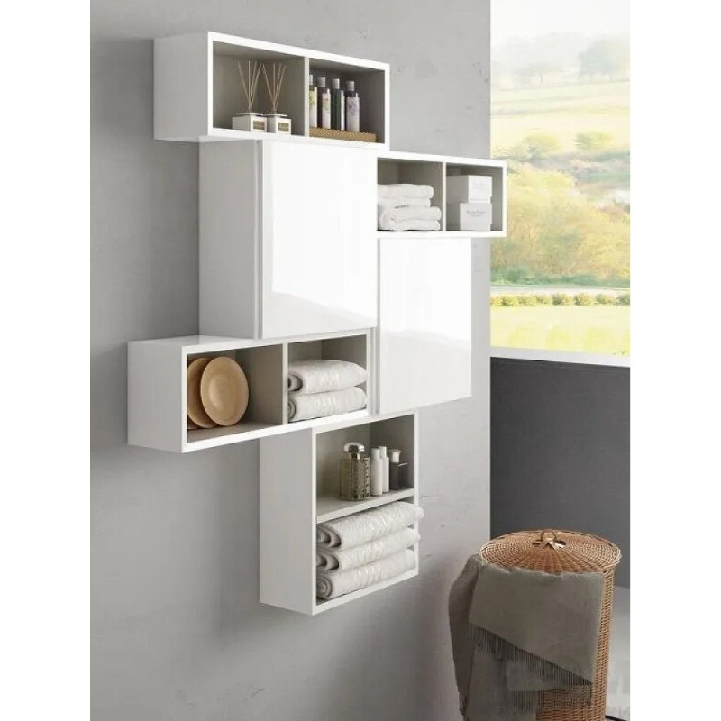 Шкаф подвесной Cezares 53133, 20 см, цвет Bianco lucido