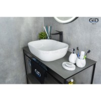 Раковина Gid Geometrico K397D9 53322, 50 см, фаянс, с донным клапаном, под камень глянцевая