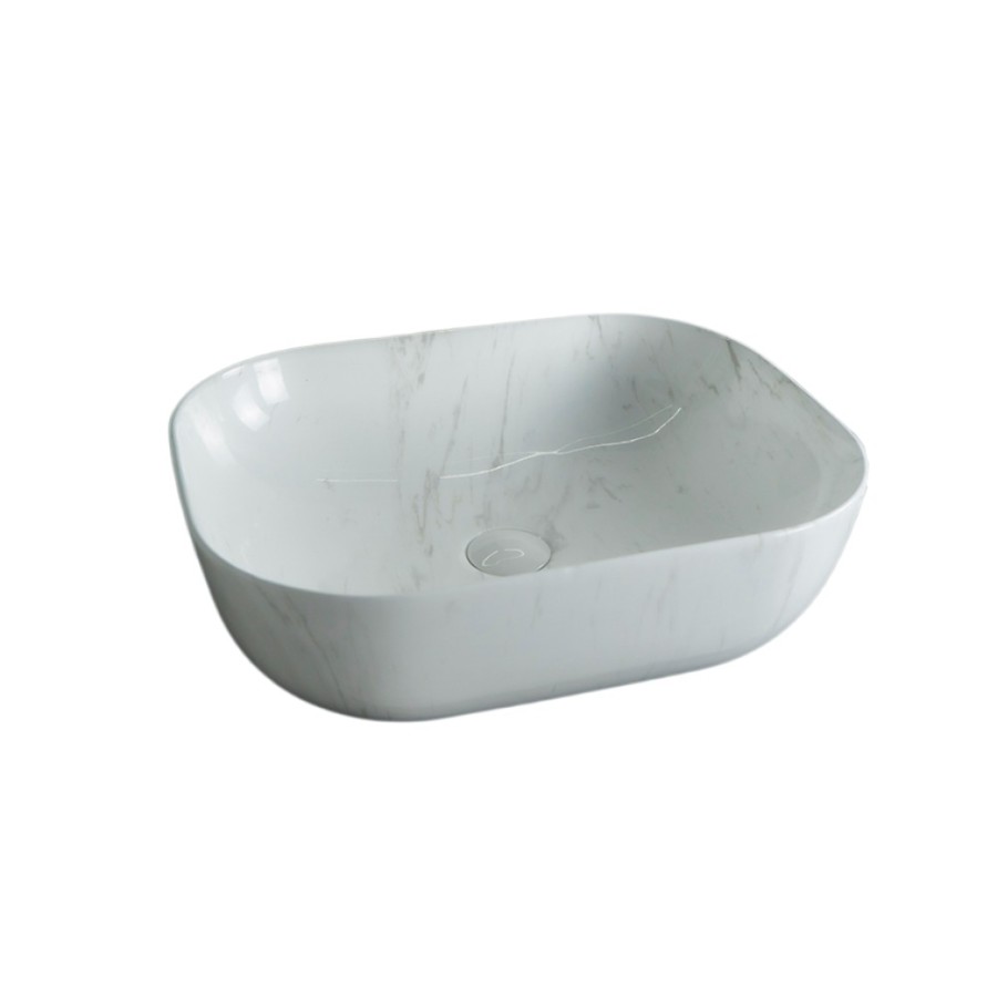Раковина Gid Geometrico K397D9 53322, 50 см, фаянс, с донным клапаном, под камень глянцевая