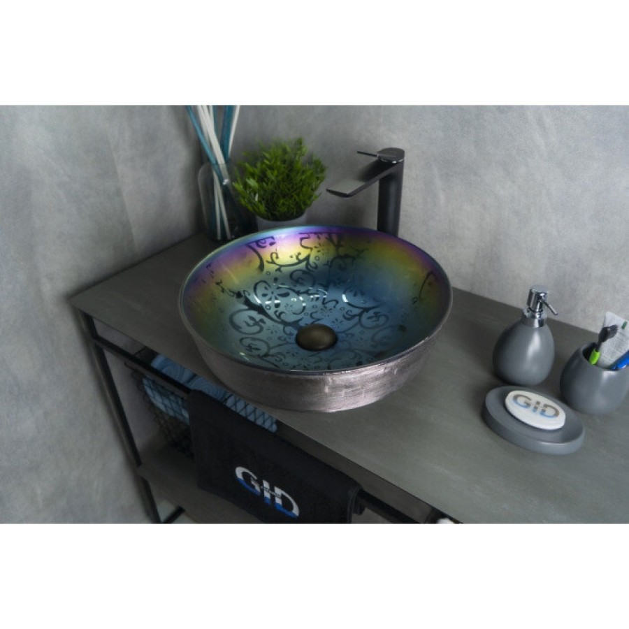 Раковина Gid Esfera D1315h107 53332, 41 см, фаянс, разноцветная