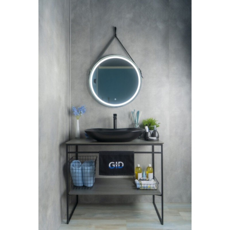 Раковина Gid Lago Bm9175 53333, 66 см, фаянс, черная матовая