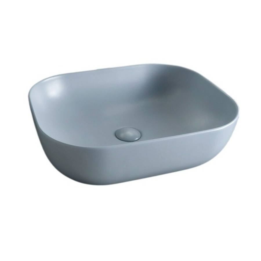 Раковина Gid Geometrico Gm1302 53336, 50 см, фаянс, серая матовая