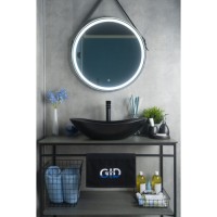 Раковина Gid Lago Bm9811 53337, 61 см, фаянс, черная матовая