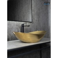 Раковина Gid Lago Gd9811 53340, 61 см, фаянс, золотая