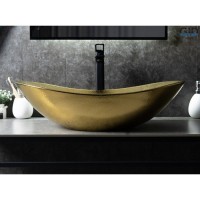 Раковина Gid Lago Gd9811 53340, 61 см, фаянс, золотая