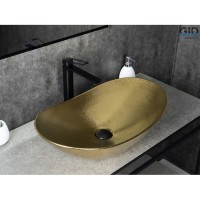 Раковина Gid Lago Gd9811 53340, 61 см, фаянс, золотая