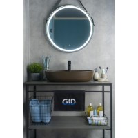 Раковина Gid Lago Br1346 53342, 61 см, фаянс, коричневый матовый