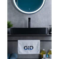 Раковина Gid Geometrico Bm9396 53344, 60 см, фаянс, черная матовая