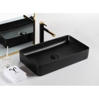 Раковина Gid Geometrico Bm9396 53344, 60 см, фаянс, черная матовая