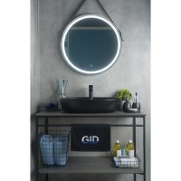 Раковина Gid Lago Bm1346 53345, 61 см, фаянс, черный матовый